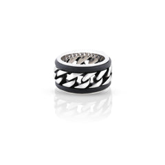 Bold Interlink Silver Ring