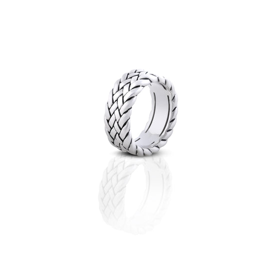 Woven Path Silver Ring