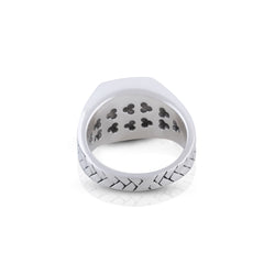 Squared Mist Silver Ring