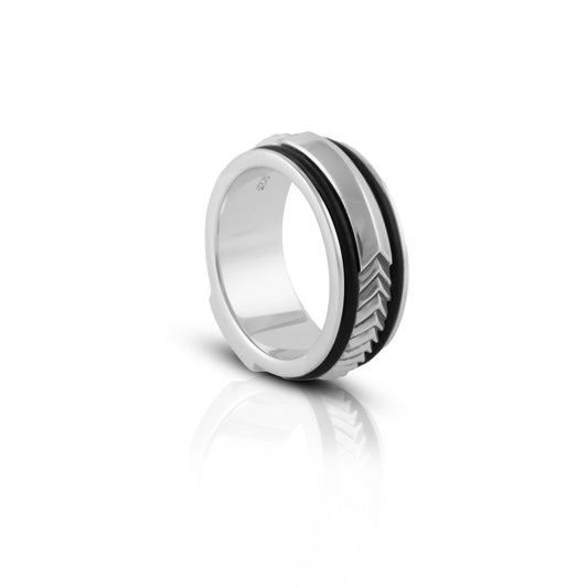 Chevron Silver Ring