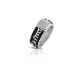 Chevron Silver Ring