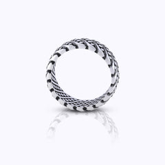 Midnight Band Silver Ring