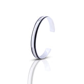 Chevron Silver Half Bracelet