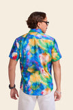 NM Tie-Dye Effect Shirt | Half Sleeve | Relaxed Fit | Premium Giza Cotton