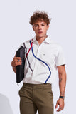 NM Tricolour Striped Semi Formal Shirt | Half Sleeves | Stylish Design