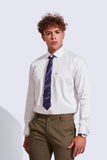 Men's Semi Formal Shirts | Full Sleeve | Tailored Fit | Casual | Blended Cotton | White Shirt