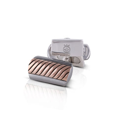 Rosegold Striped Cufflinks