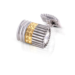 Modern Mosaic Silver Cufflinks