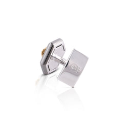 Biker Skull Silver Cufflinks (Gold)