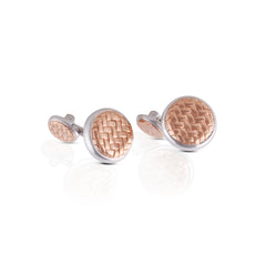 Rosegold Circular Lattice Cufflinks
