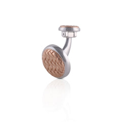 Rosegold Circular Lattice Cufflinks