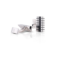 Onyx Core Silver Cufflinks