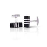 Evermore Silver Cufflinks (Black)