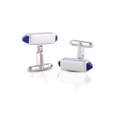 Midnight Shard Silver Cufflinks