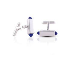 Midnight Shard Silver Cufflinks
