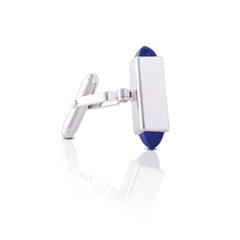 Midnight Shard Silver Cufflinks
