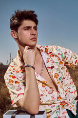 Tropical print shirts for men