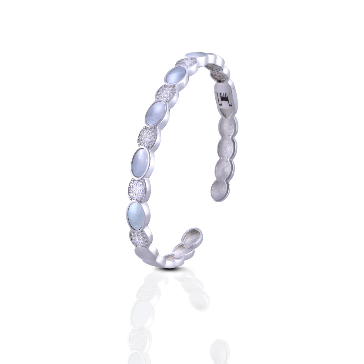 Pebble Silver Half Bracelet