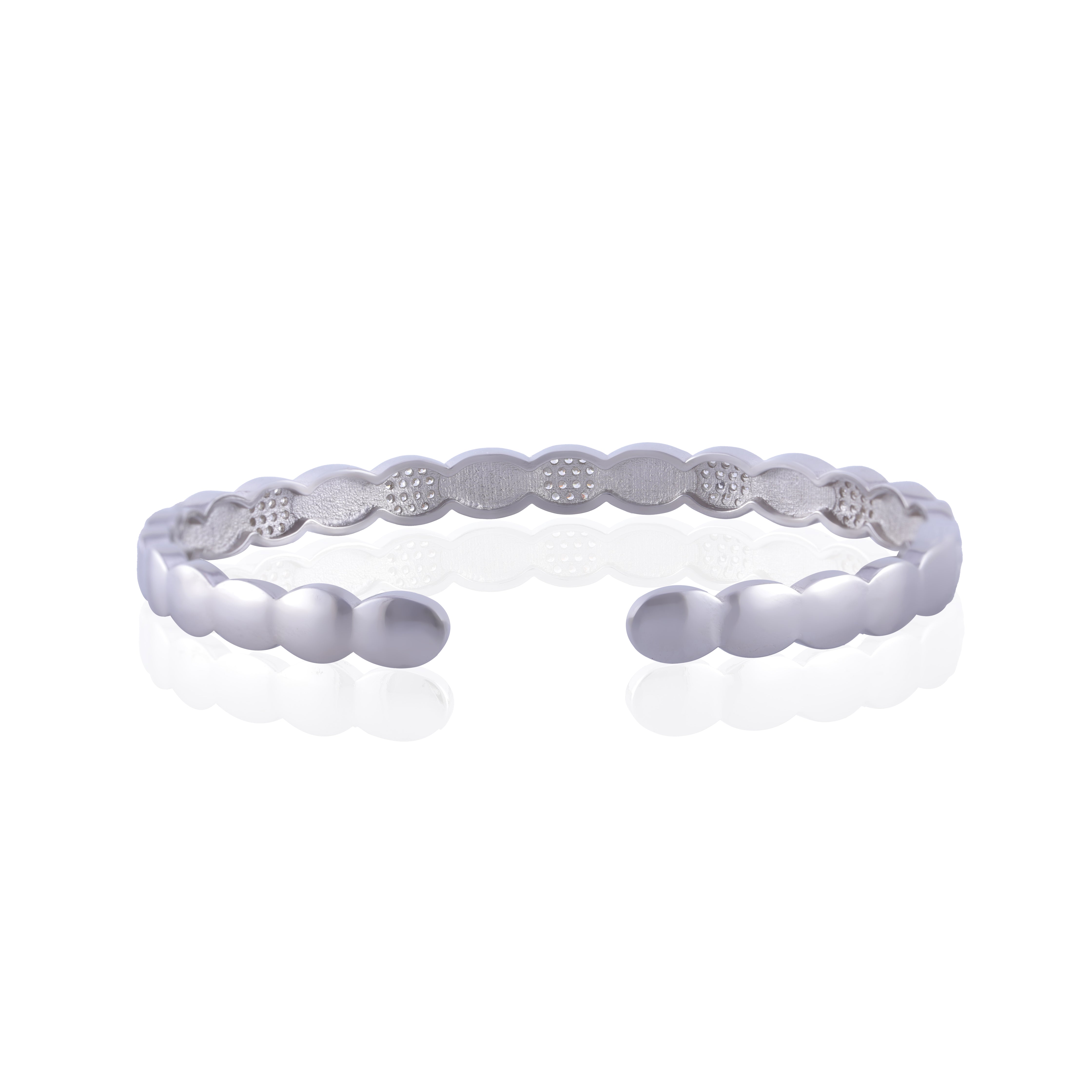 Pebble Silver Half Bracelet