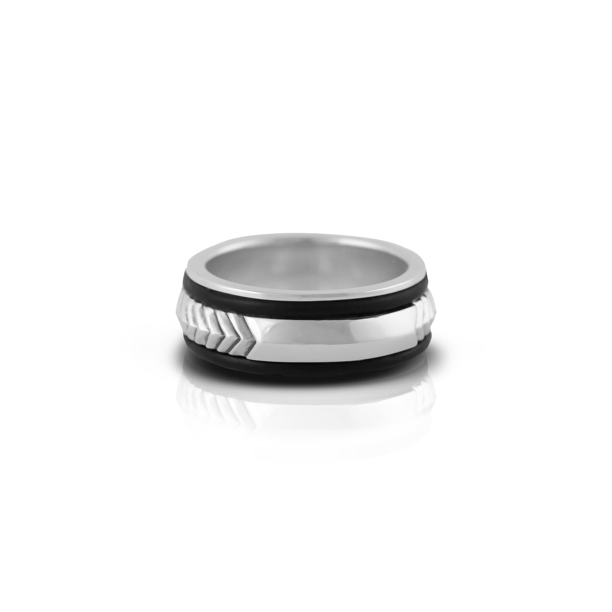 Chevron Silver Ring