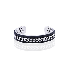 Bold Interlink Silver Half Bracelet