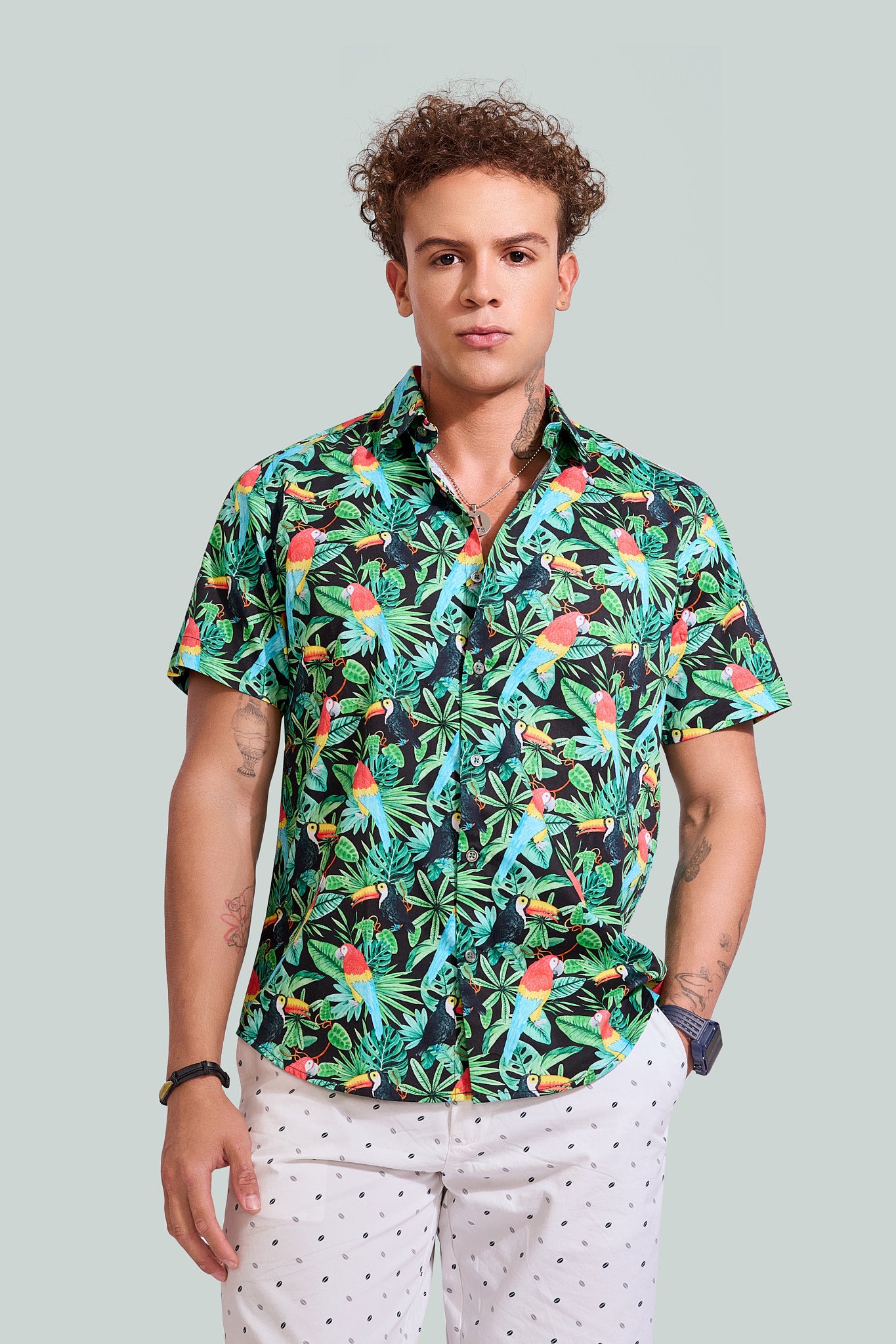 NM Tropical Jungle Print Shirt