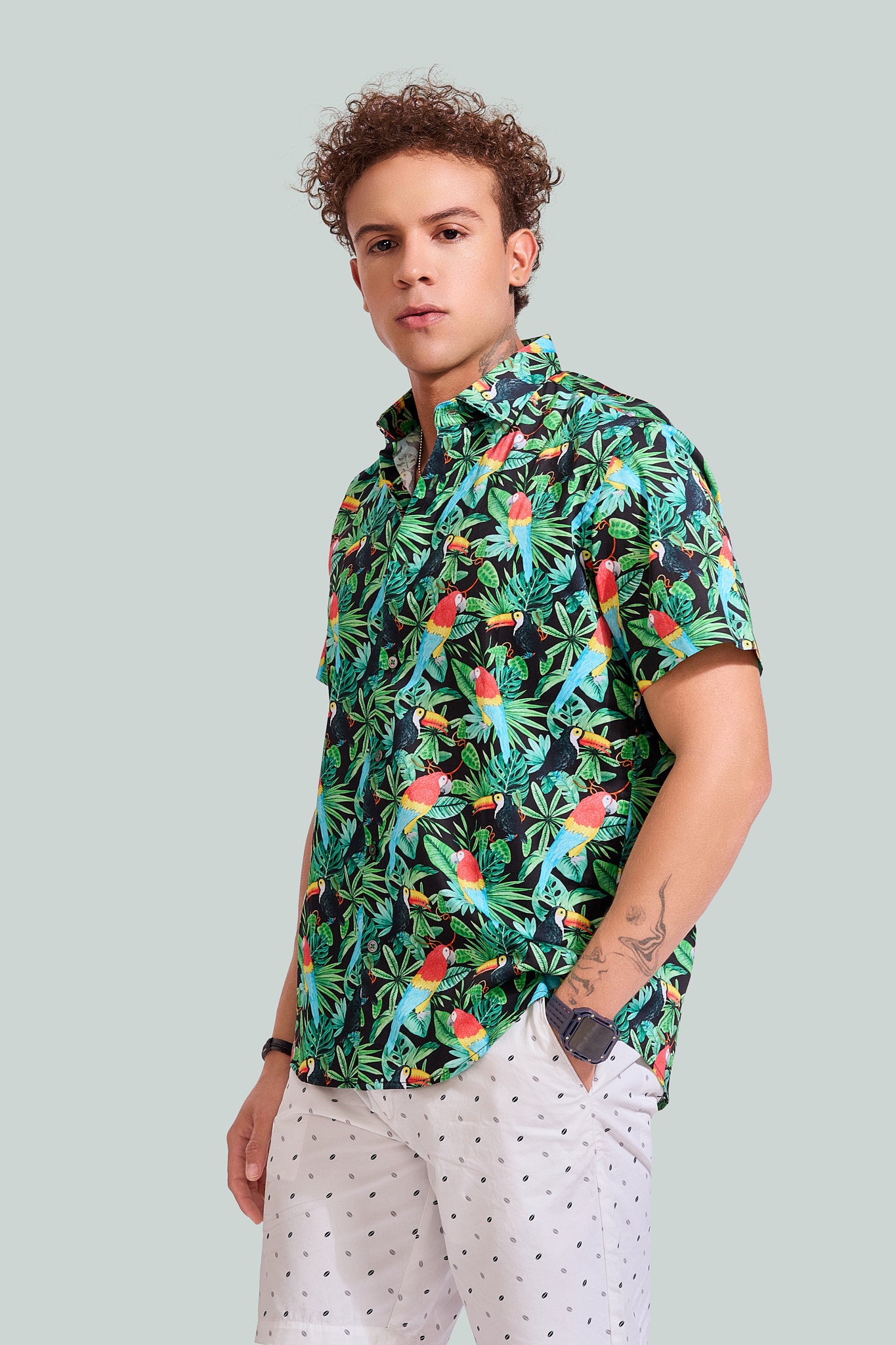 NM Tropical Jungle Print Shirt