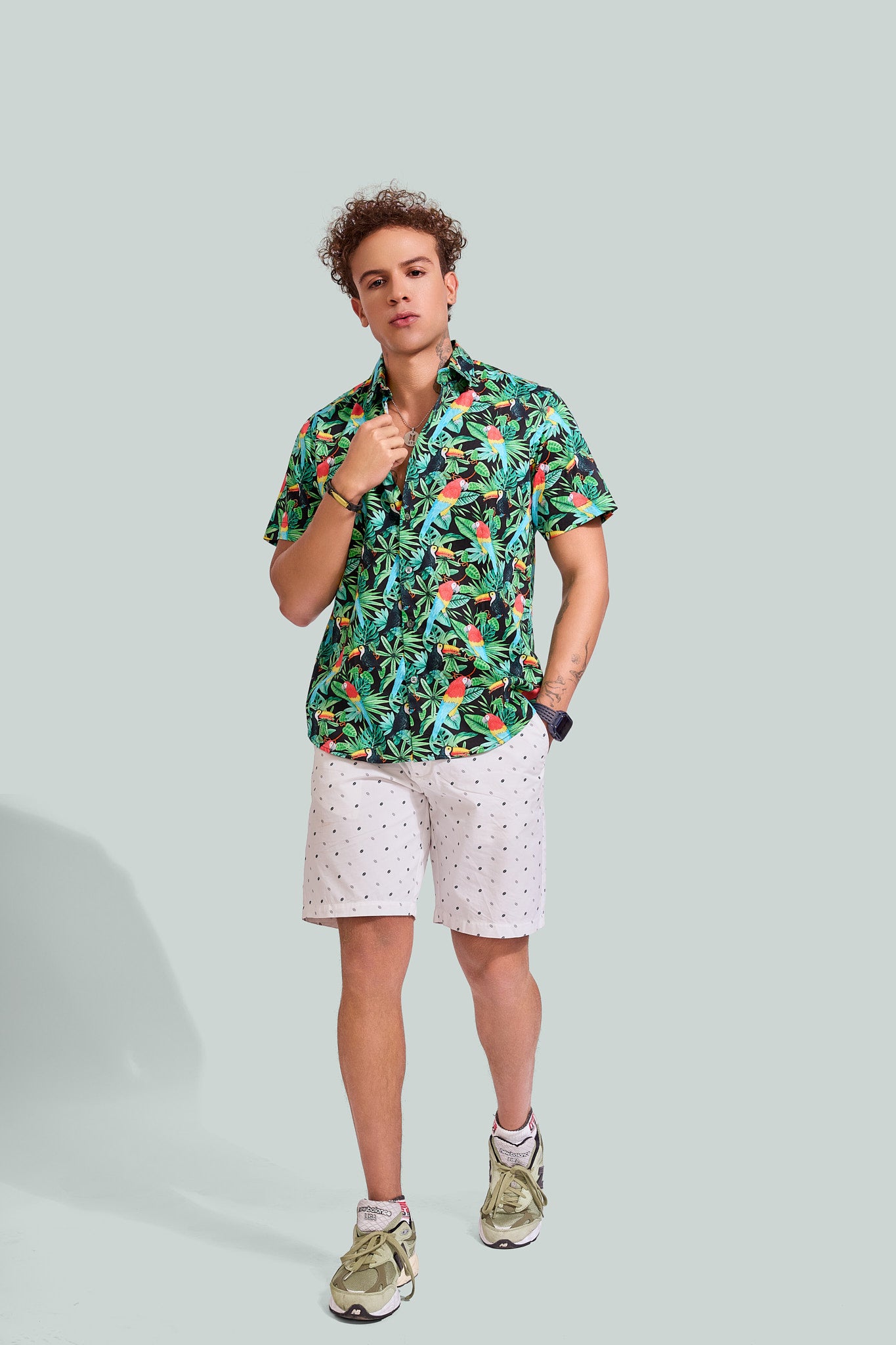 NM Tropical Jungle Print Shirt