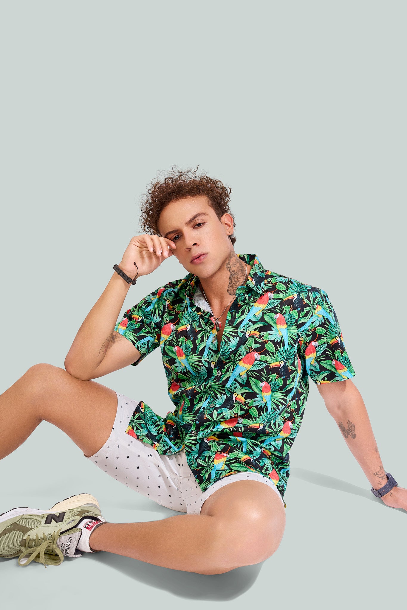 NM Tropical Jungle Print Shirt