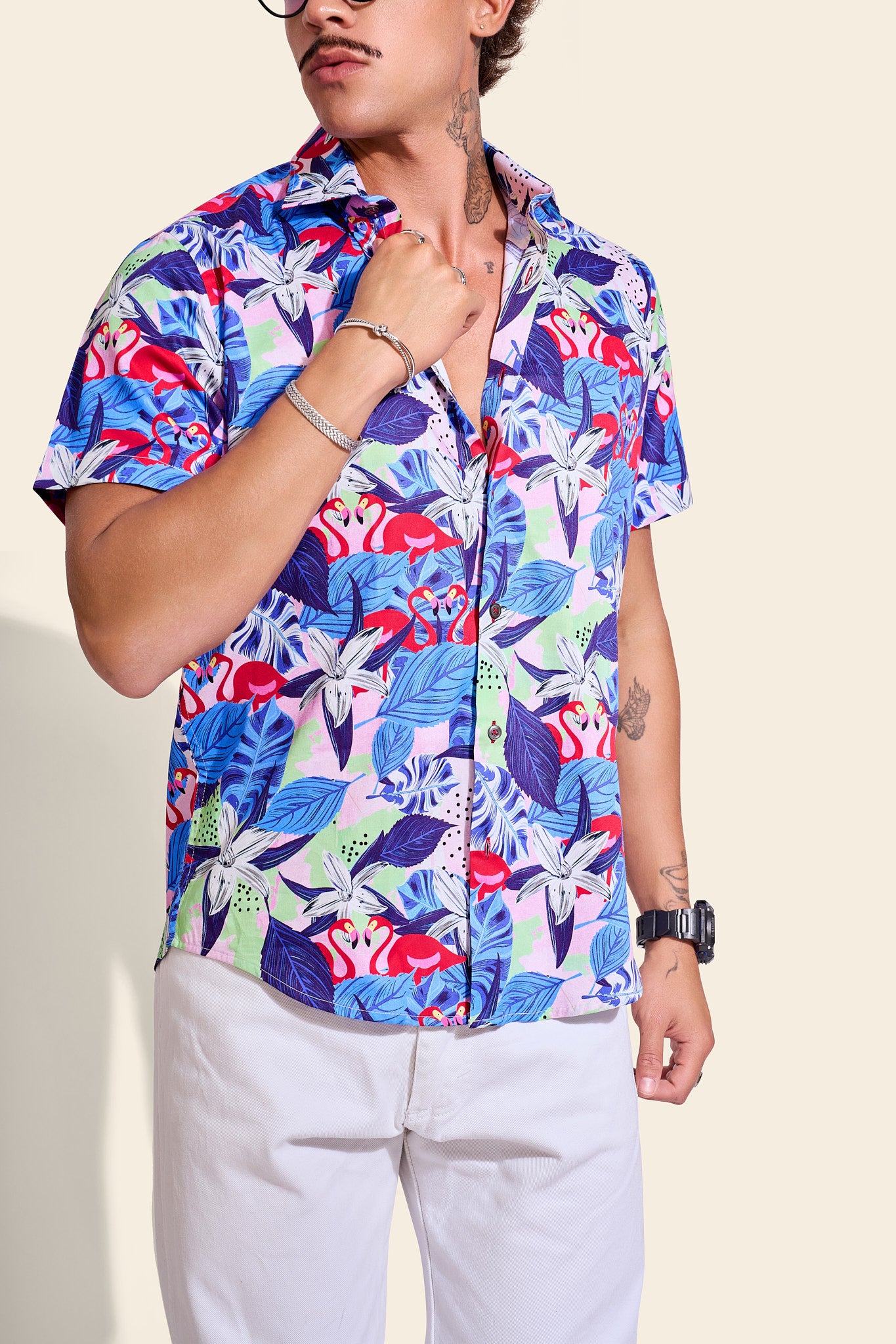 NM Flamingo Print Shirt