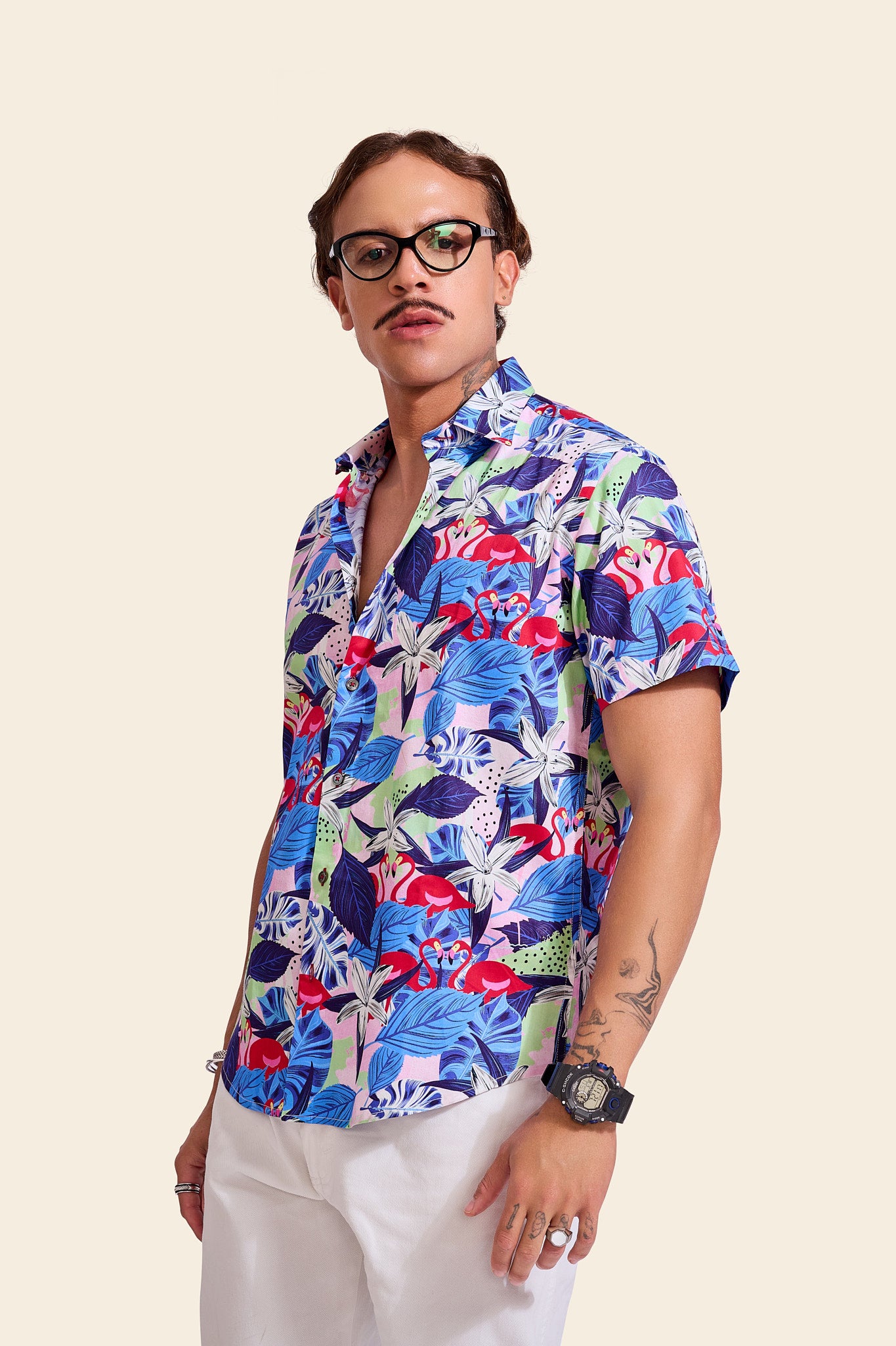 NM Flamingo Print Shirt