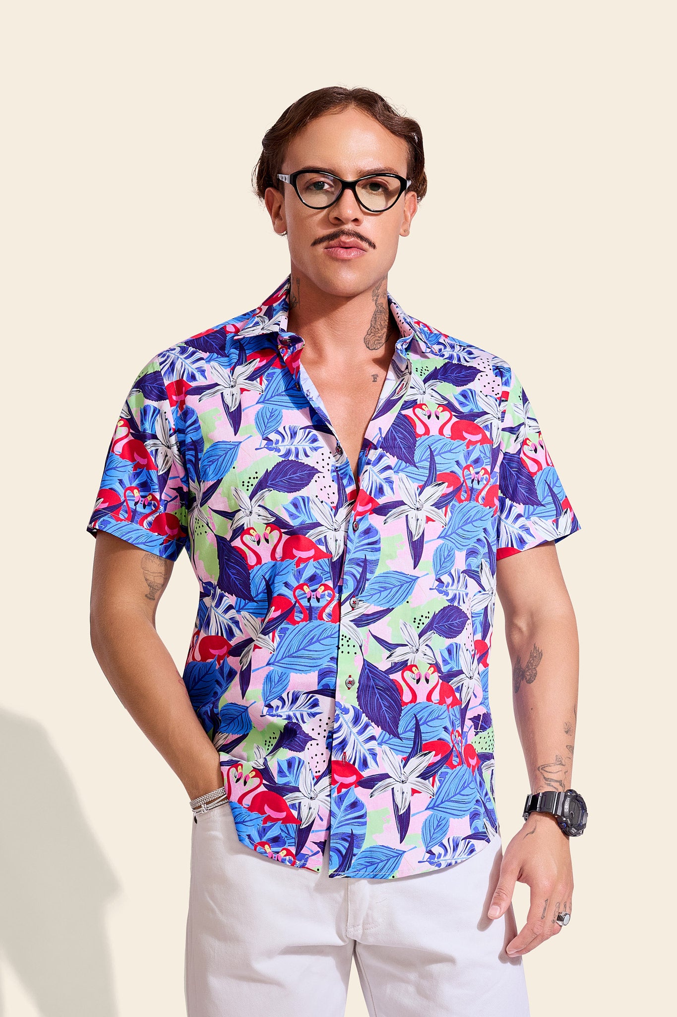 NM Flamingo Print Shirt