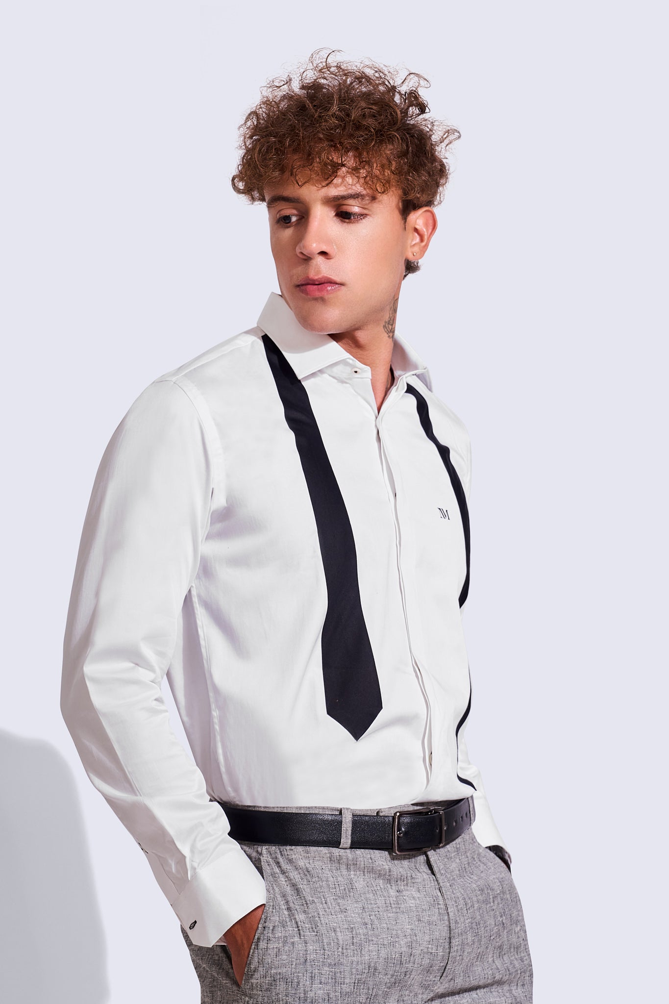 NM Open Tie Semi Formal Shirt